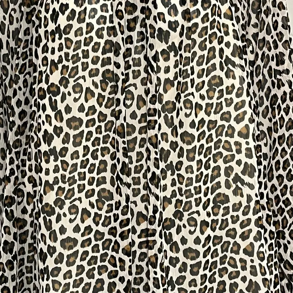 Maeve Leopard Print Pheasant Blouse Size 1X